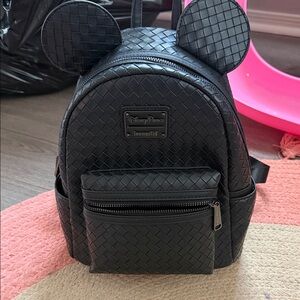 Disney Black Woven Backpack